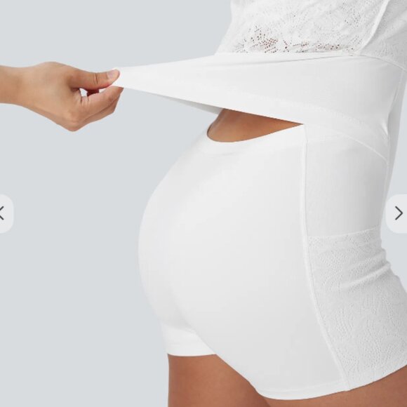 NWT Halara Lace Backless Twisted Active Dress – L in White - Picture 5 of 6